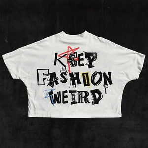 High Quality Men's Eco-Friendly 300g Short Boxy Fit T-Shirt Oversized 100% Cotton <b>Terry</b> Custom Graphic Digital Print <b>Bulk</b> - Product Image 2