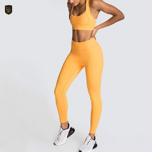 Ensemble de yoga pour femmes, respirant, matière élastique douce à l'avant, deux pièces, soutien-gorge de sport, leggings, yoga, gym, course à pied, vêtements de sport quotidiens - Product Image 3