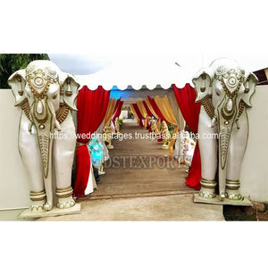 Novedad Fabulosa: Paneles 3D para Puerta de Boda del Sur de la India, Estatuas de Elefantes de Fibra de Vidrio de Tendencia, Entrada de Bienvenida Elegante - Product Image 4