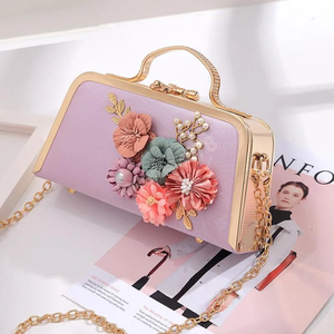 Bolso de mano de noche floral con diamantes, Bolsos De Mujer, bolsos de metal para mujer, bolsos de mujer, Bolsos De Mujer, bolsos de mujer a precio de fábrica al por mayor - Product Image 1
