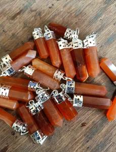 สร้อยคอจี้คริสตัลคาร์เนเลียนธรรมชาติคุณภาพดีที่สุดเพื่อความมั่นใจและความคิดสร้างสรรค์ - Product Image 5