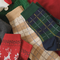Ensemble de chaussettes de Noël pour femmes et hommes, chaussettes en coton amusantes, chaudes, écologiques, antibactériennes, pour l'hiver, design tricoté personnalisé OEM, usage quotidien