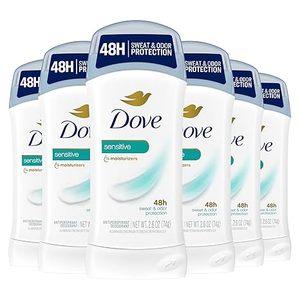 Déodorant anti-transpirant solide invisible Dove pour femmes, lot de 6, sensible, protection contre la transpiration et les odeurs sous les aisselles toute la journée, 2,6 oz - Product Image 4