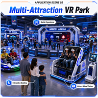 Simulador de realidad virtual comercial 9D 12D para parques temáticos de realidad virtual, entretenimiento al aire libre, parques infantiles interiores.