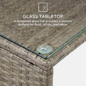 Ensemble de canapé en rotin extérieur moderne Sièges confortables pour jardin et balcon - Product Image 5