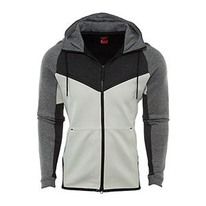 Sudadera con capucha gris sólido con cremallera completa Ropa de calle de alta calidad Invierno Cómodo Tamaño personalizable Logotipo y color - Product Image 5