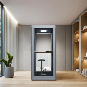 Cabina Telefónica Moderna Insonorizada para Oficina, Cabina Acústica <span class=keywords><strong>de</strong></span> Privacidad para 1 Persona, Sala Silenciosa, Cabina <span class=keywords><strong>de</strong></span> Llamadas Interior, Espacio <span class=keywords><strong>de</strong></span> Trabajo Insonorizado - Product Image 4
