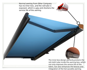 Toldo Retráctil Grande <span class=keywords><strong>para</strong></span> Exteriores OEM con Motor y Casete Completo, <span class=keywords><strong>para</strong></span> Ventanas y Patios - Product Image 5