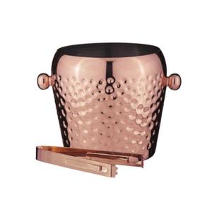 Gran cubo de hielo de cobre martillado hecho a mano con un elegante acabado antiguo para eventos y accesorios de hotel - Product Image 6