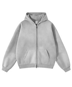 Sudaderas con capucha para hombre de alta calidad recortadas con lavado ácido con colores personalizados - Product Image 4