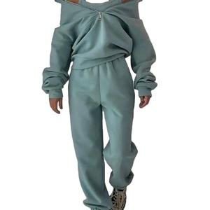 Sudadera con capucha personalizada con cremallera, Sudadera con capucha de gran tamaño con cuello levantado, Sudadera con capucha de invierno para mujer, Sudadera con capucha de tela tejida 2026 - Product Image 3