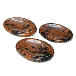 Wholesale Mahogany Worry Stone Stone Gemstone hand made sunshine Crystal Massage Stone chakra crystals healing for sale