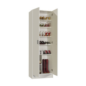 Armadio a 2 Ante con 7 Ripiani Multiuso 59x37xh180 Cm - Product Image 1