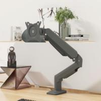 Support d'écran OMN avec mécanisme à ressort Locktight, inclinaison et rotation réglables, gestion des câbles pour bureau