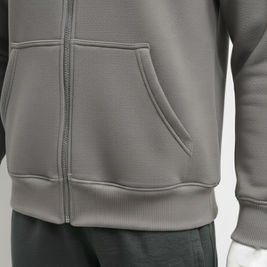 Sweat à capuche personnalisé de haute qualité, lavage à l'acide, 100% coton, épais, épaules tombantes, fermeture éclair, pour hommes - Product Image 5