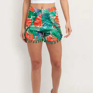 Shorts de Algodón con Encaje Ecológicos de Cintura Media para Mujer, Personalizados, Talla Grande, Transpirables, para Verano, Ejercicio, Trotar, Correr, Yoga, Corte Recto - Product Image 1