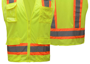 Chaqueta DE SEGURIDAD impermeable reflectante ANSI Clase 1 de alta visibilidad con logotipo personalizado para trabajos de construcción de tráfico - Product Image 3