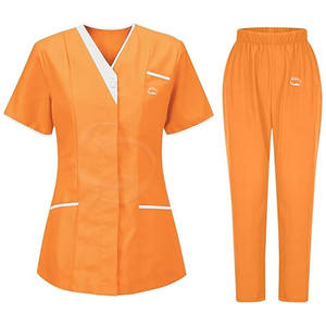 Ensemble de gommage médical extensible à séchage rapide à manches courtes de haute qualité pour ensemble d'uniformes d'infirmières hospitalières - Product Image 1