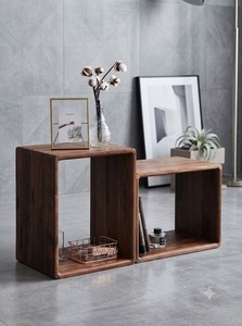 MODERN MODULAR ACACIA <b>WOOD</b> STORAGE BOX SET 2 STACKABLE ORGANIZER <b>CRATES</b> SAVING WATERPROOF ECO-FRIENDLY for HOME OFFICE BATHROOM - Product Image 1