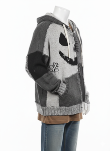 Sweat à capuche pour homme en tissu tricoté 100% fibre de bambou, broderie 3D personnalisable, coupe régulière, respirant, automne - Product Image 2