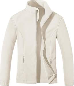 Chaqueta de lana ligera con cremallera para mujer con mangas largas Cómodo ajuste cálido para Unisex para la comodidad del invierno - Product Image 1