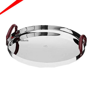 Bandeja de servicio de acero inoxidable de la mejor calidad con asas bandeja para servir té café jugo - Product Image 3