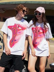 T-shirt unisexe oversize délavé vintage à imprimé graphique, style streetwear décontracté pour le printemps, méthode d'impression numérique - Product Image 6