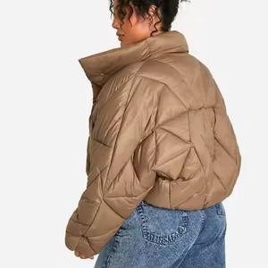 Chaqueta de Invierno Acolchada para Mujer, Elegante, Transpirable, Impermeable, Ecológica, con Bordado Teñido, Relleno de Algodón Grueso - Product Image 5