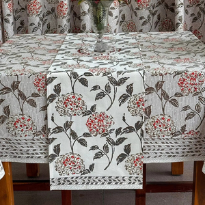 Modern Home Decor Handmade Block Print Pattern Canvas <b>Table</b> Runner for Restaurant Parties High Quality - Product Image 1