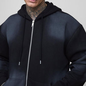 Nouveauté Streetwear Ensemble de survêtement en molleton délavé à l'acide avec fermeture éclair et capuche Ensemble de survêtement délavé à l'acide 2 pièces en coton prix bas personnalisé - Product Image 5