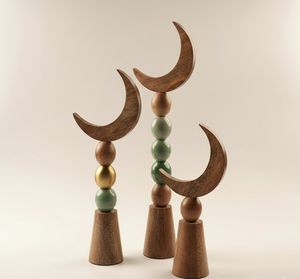 Ensemble de décoration en bois pour le Ramadan et l'Aïd - Pièces d'art islamique artisanales, sculpture en bois de luxe, décoration de maison islamique moderne, vente en gros - Product Image 2