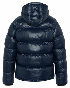 Personalizado de alta calidad brillante burbuja Puffer cálido suave tela chaqueta de poliéster impermeable hombres chaqueta logotipo personalizado - Product Image 5