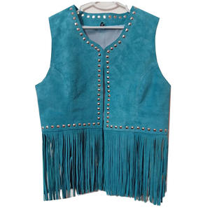 Top de moda nueva llegada estilo occidental prendas de vestir exteriores Chaleco de cuero para las mujeres - Product Image 1