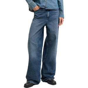 Salopette ample pour femme, jambe large, coupe ample, respirante, écologique, 100% coton denim, streetwear tendance, confortable et décontractée - Product Image 6