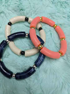 Handmade Modern Design Acrylic Tube <b>Bracelet</b> Multi-Color Custom Options Pearl Main Stone Newest <b>Fashion</b> <b>Charm</b> Jewelry KISWAH - Product Image 2