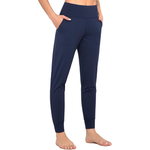 Pantalones ajustados de alta calidad para mujer, Yoga elásticos para pantalones deportivos, pantalones de ajuste Regular para exteriores, pantalones de chándal para correr, servicio OEM - Product Image 1