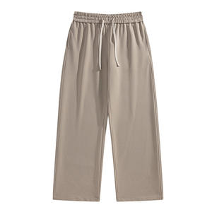 Pantalon décontracté pour homme en toile, coupe ample, cordon de serrage, taille élastique, robuste, écologique, imperméable et respirant, 100% - Product Image 4