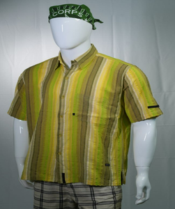 Chemise en flanelle décontractée surdimensionnée personnalisée à manches longues avec col montant brodé de logo à carreaux anti-rides - Product Image 3