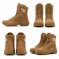 Bottes en daim personnalisées pour hommes, hautes, légères, respirantes, pour le désert et la randonnée, avec fermeture éclair latérale imperméable, couleur coyote
