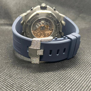 Reloj de Hip Hop para Hombre, Nuevo, Personalizado, Directo de Fábrica, con Diamantes de Moissanita, Oro Blanco, Acero Inoxidable, Resistente al Agua - El Mejor - Product Image 3