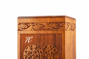 Urne funéraire en bois coeur urne commémorative en palissandre pour cendres souvenir commémoratif urne funéraire décorative pour cendres - Product Image 5
