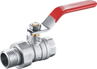 Robinet à boisseau sphérique en laiton forgé, à passage plein et à orifice réduit, avec filetage mâle-femelle pour l'alimentation en eau de plomberie