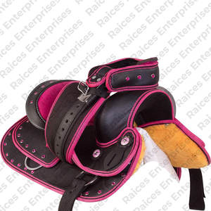 Venta al por mayor de alta calidad caballo inglés sillín profesional de cuero duradero inglés carreras montar ecuestre caballo cuero sillín - Product Image 6
