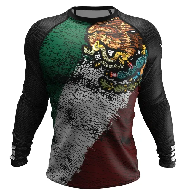 Aangepaste Gesublimeerde Rashguard Camo Print Effen Bjj Rash Guard Martial Arts