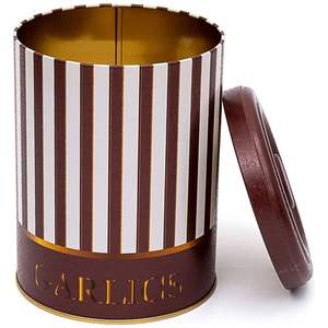 Ø140x180 mm, 2,5 lt <b>Metal</b> Storage <b>Tin</b> Slip <b>Lid</b> Vintage Circus Elegance - Product Image 1