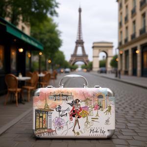 Valigetta per Trucco Paris Fash con Gioielli per Viaggi o Uso Domestico, Set di Strumenti per il Trucco Durevoli ed Eleganti - Product Image 3