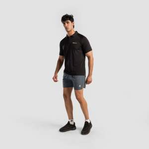 Pantalones Cortos Deportivos GAI 100% Poliéster Cintura Elástica Talla XXS Gris con Decoración de Logotipo Pantalones Cortos Cargo a la Moda - Product Image 4