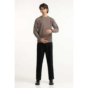 Pull en tricot à capuche décontracté pour homme avec imprimé et logo Automne/Hiver/Printemps Coupe classique Tissé à la machine MN-SWT-WS25-077 - Product Image 3