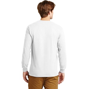 T-shirt en coton de qualité supérieure pour hommes, poids lourd et léger, logo personnalisé imprimé, manches longues surdimensionnées de haute qualité, design vierge - Product Image 2