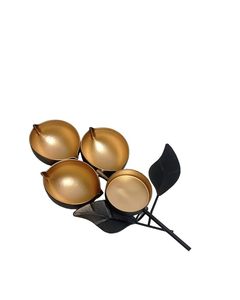 Cheap Leaf Design Mini Size Decorative Metal <b>Wire</b> Tea <b>Light</b> Holder Home Decor Gold Candle Holder for Table - Product Image 1